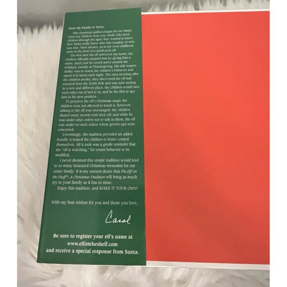 GIRL Elf on the Shelf A Christmas Tradition BOOK ONLY Hardcover Book-Good - Picture 3 of 7